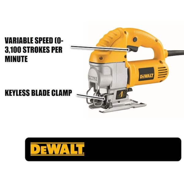 DEWALT 5.5 Amp Corded Variable Speed Jig Saw Kit with Bag DW317K - The Home  Depot