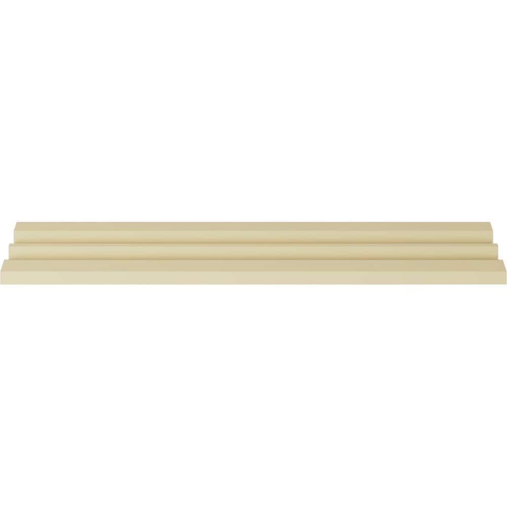 Eris Step Polyurethane Crown Moulding, 94.5 in, Primed White