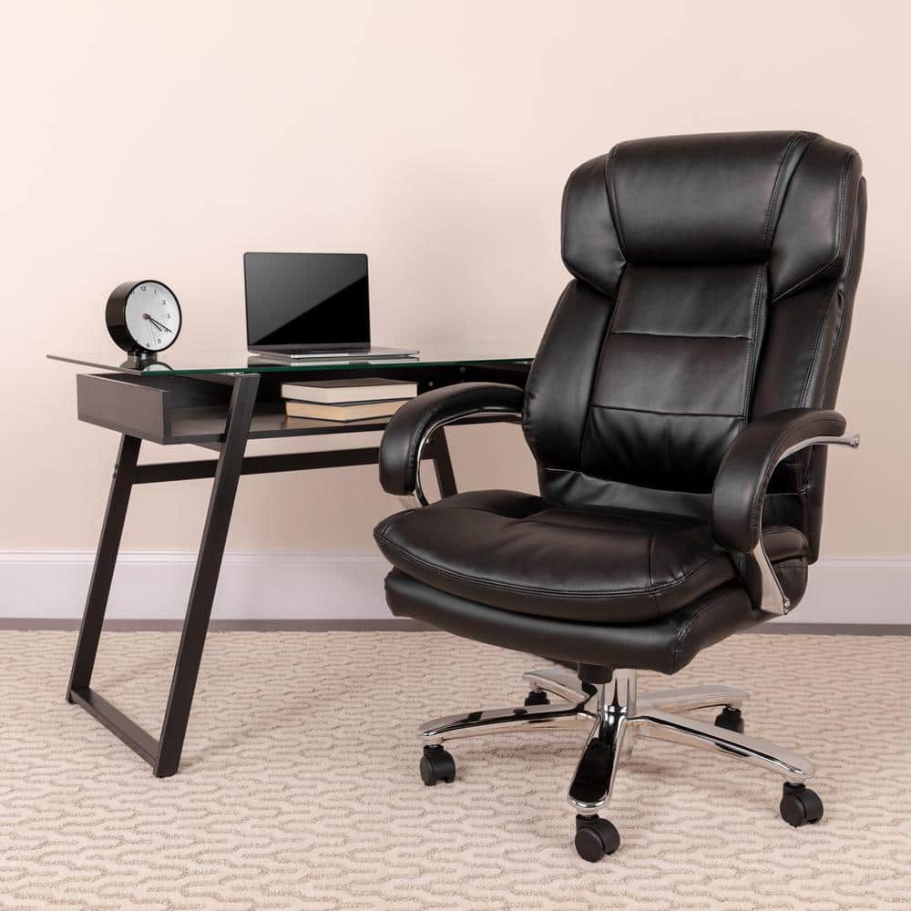Flash Furniture Black Hercules Series Leather Soft Swivel Office