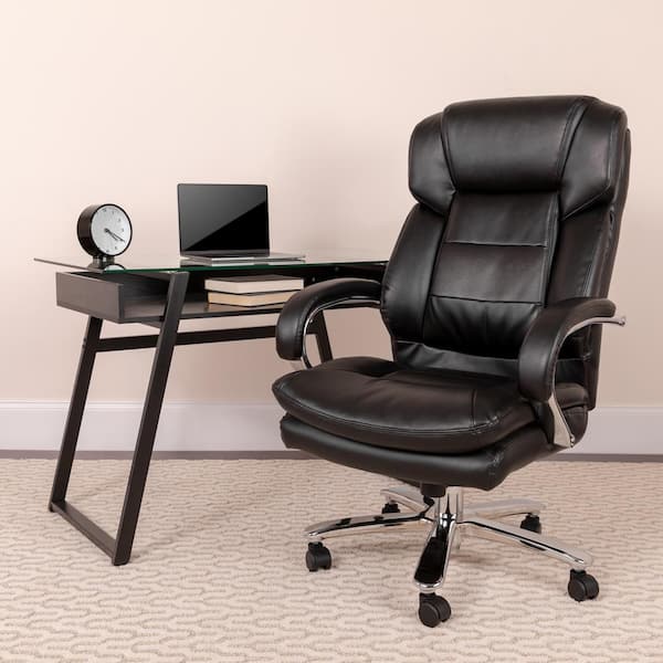 Flash Furniture Black Hercules Series Leather Soft Swivel Office