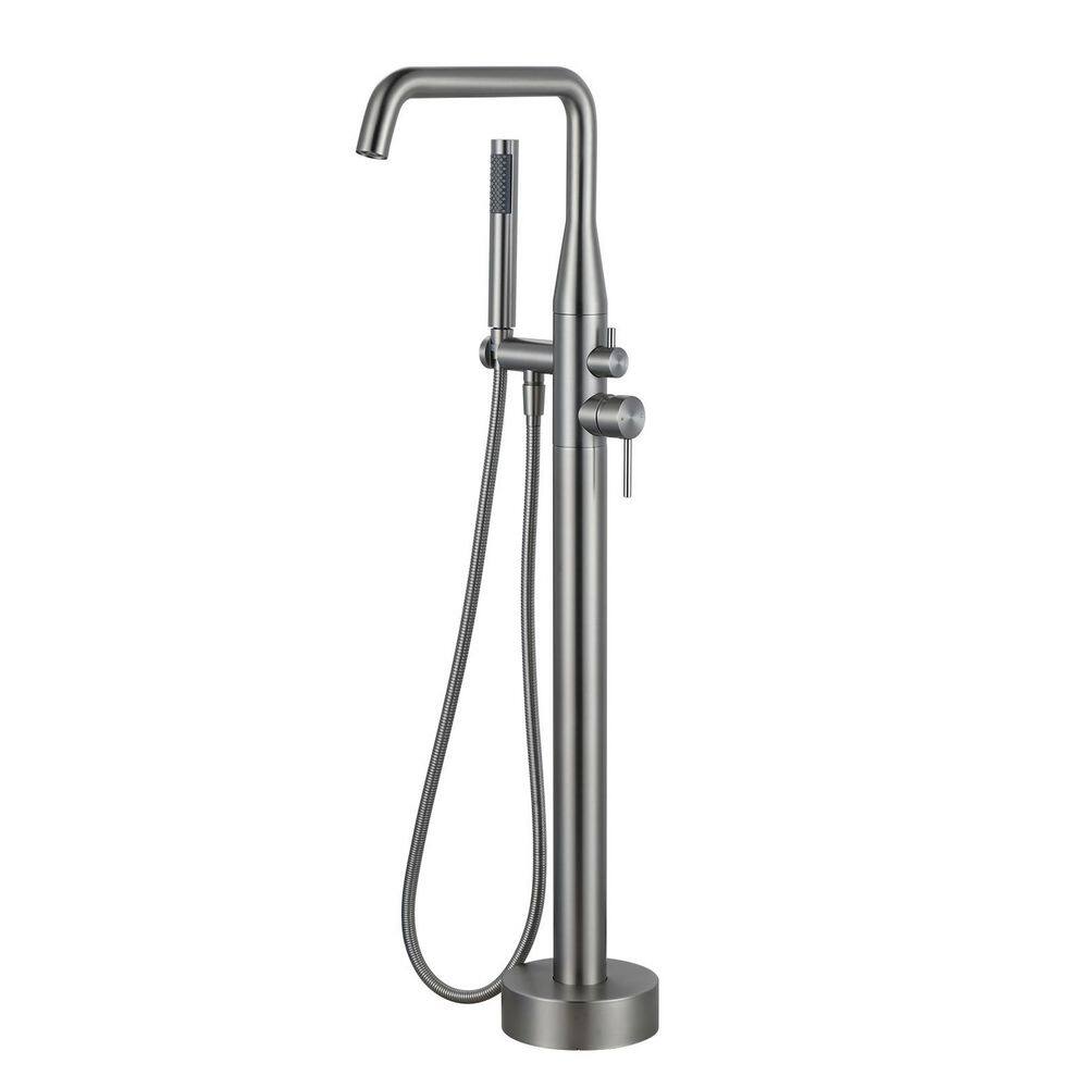 2-Handle Freestanding Tub Faucet with Hand Shower in Brushed Nickel price history on PriceWatchPro