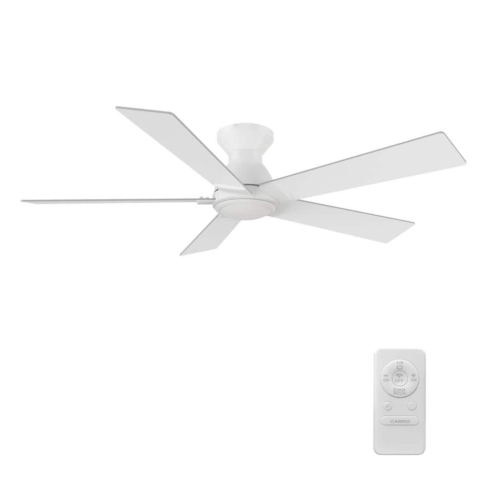 Vetric 52 in. Indoor White 10-Speed DC Motor Flush Mount Standard Ceiling Fan with Remote Control without Light price history on PriceWatchPro