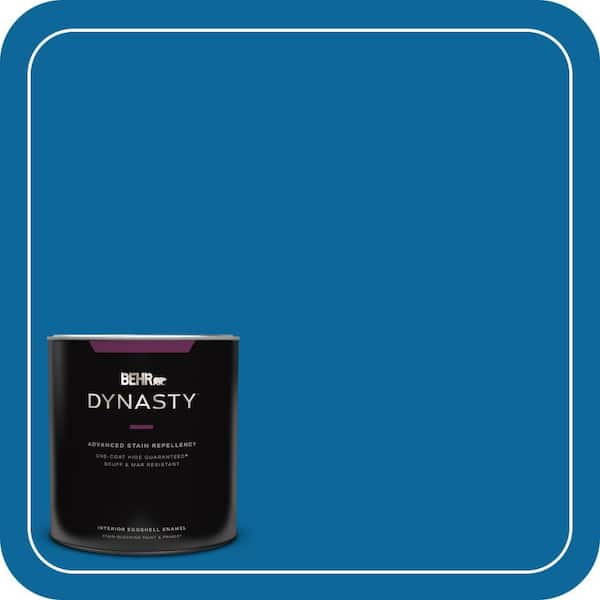 BEHR DYNASTY 1 qt. #MQ4-58 Mondrian Blue One-Coat Hide Eggshell Enamel Interior Stain-Blocking Paint & Primer