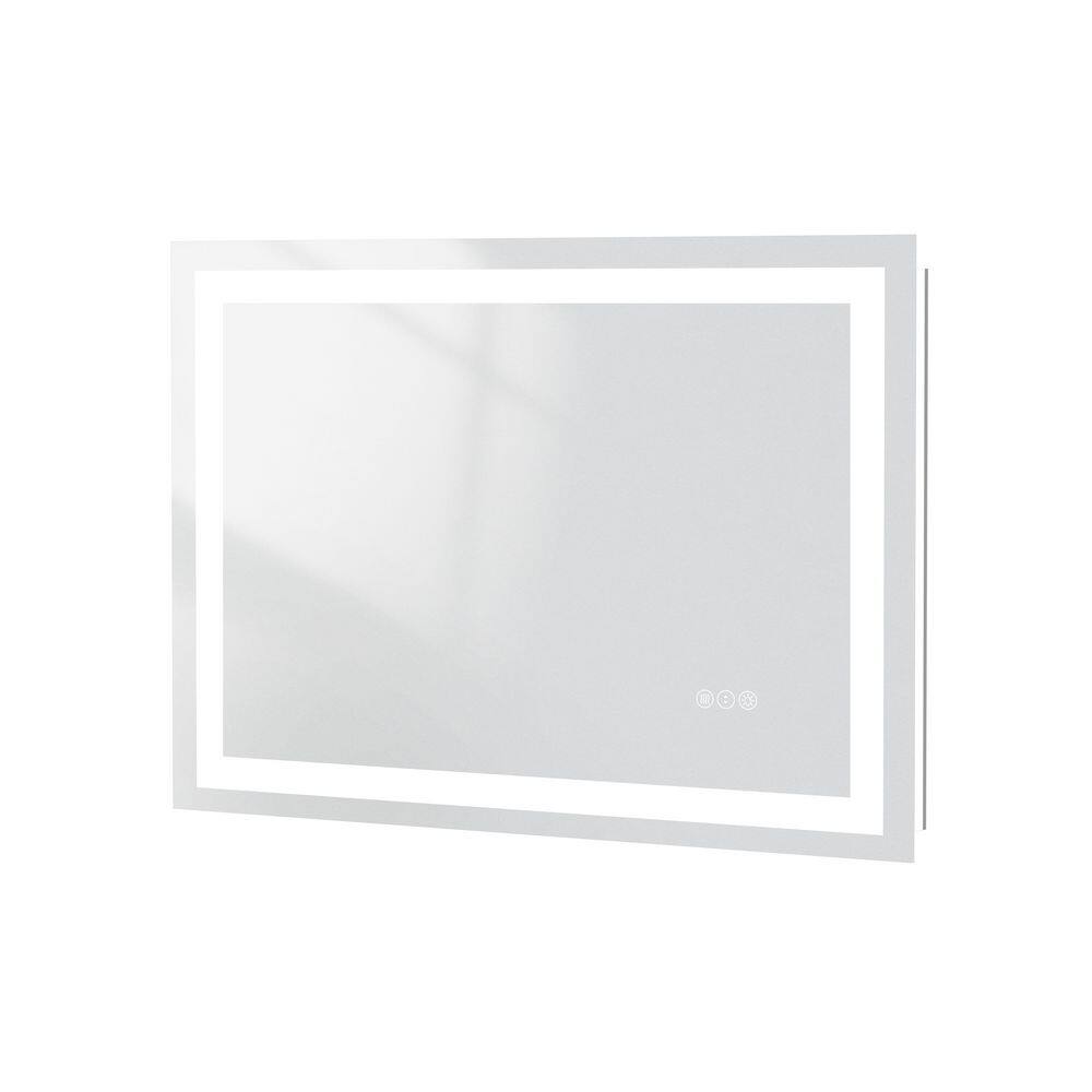 48 in. W x 32 in. H Small Rectangular Frameless LED Light Dimmable Anti-Fog wall mount Bathroom Vanity Mirror price history on PriceWatchPro
