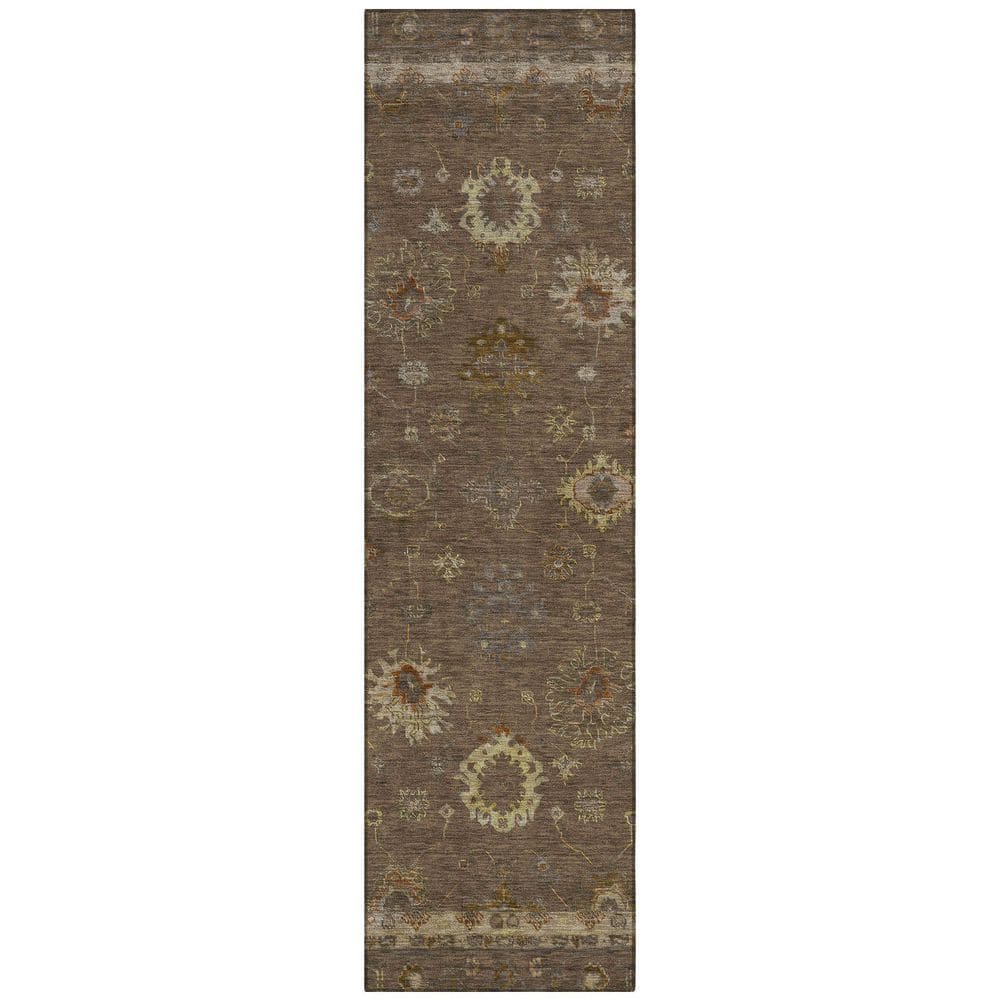 Chantille Machine Washable Indoor/Outdoor Abstract ACN2045 Chocolate 2 ft. 3 in. x 7 ft. 6 in. Runner Rug price history on PriceWatchPro