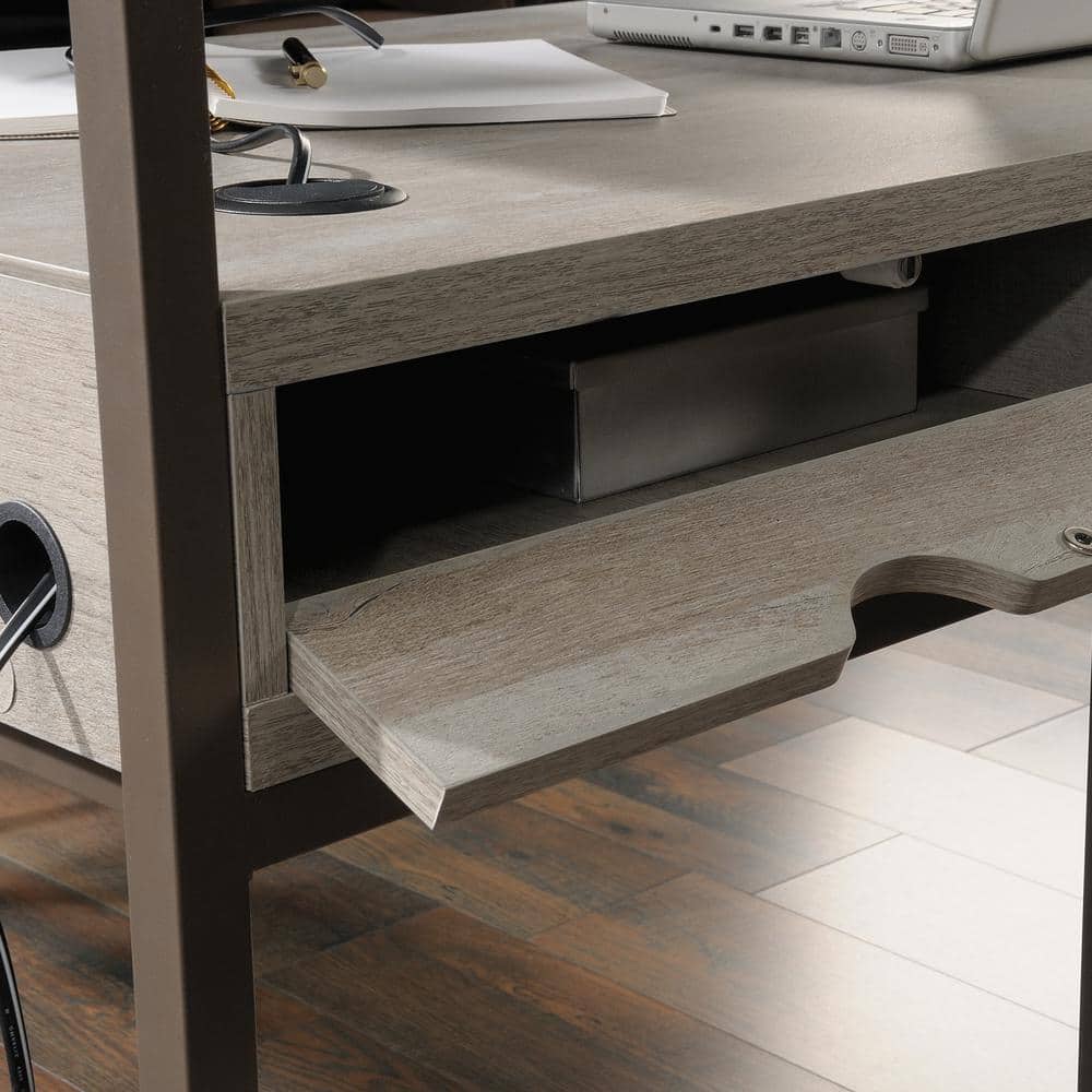 Mystic Oak® L-Shaped Corner Computer Desk with Drawer