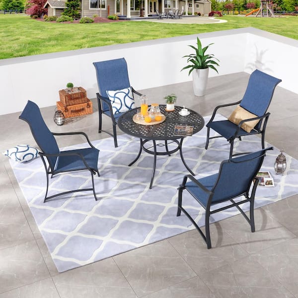 Patio Festival 5-Piece Round Metal Outdoor Dining Set
