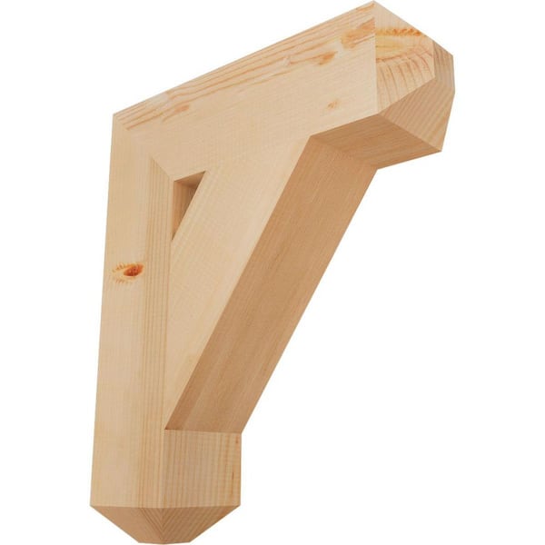 Ekena Millwork 5.5 in. x 26 in. x 22 in. Douglas Fir Traditional Craftsman Smooth Bracket