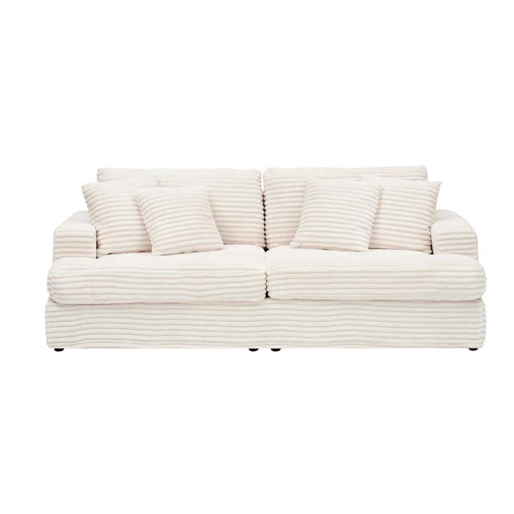 Z-joyee 79.33 in Wide Square Arm Fabric Rectangle Modern