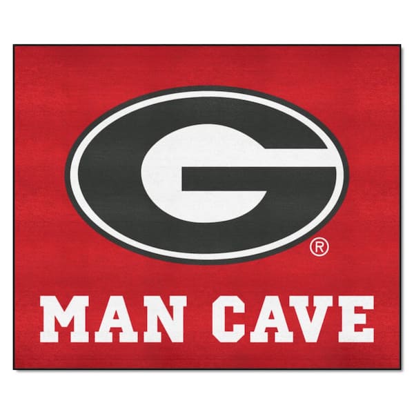 FANMATS University of Georgia Red Man Cave 5 ft. x 6 ft. Area Rug