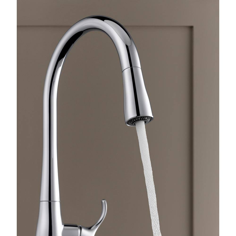 Polished Chrome Touchless Pull-Down Kitchen Faucet with Sprayhead