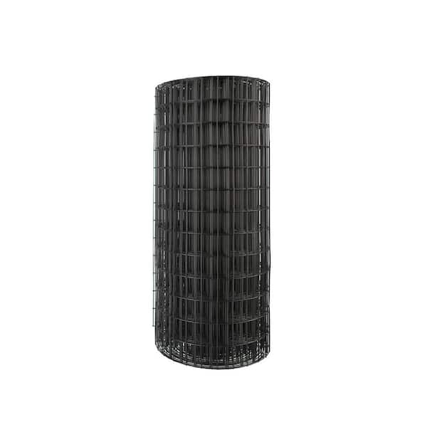 100ft L x 0. 05in W x 36in H Metal Wire Mesh, PVC Coated Garden Border Fencing Roll Vinyl Coating Black