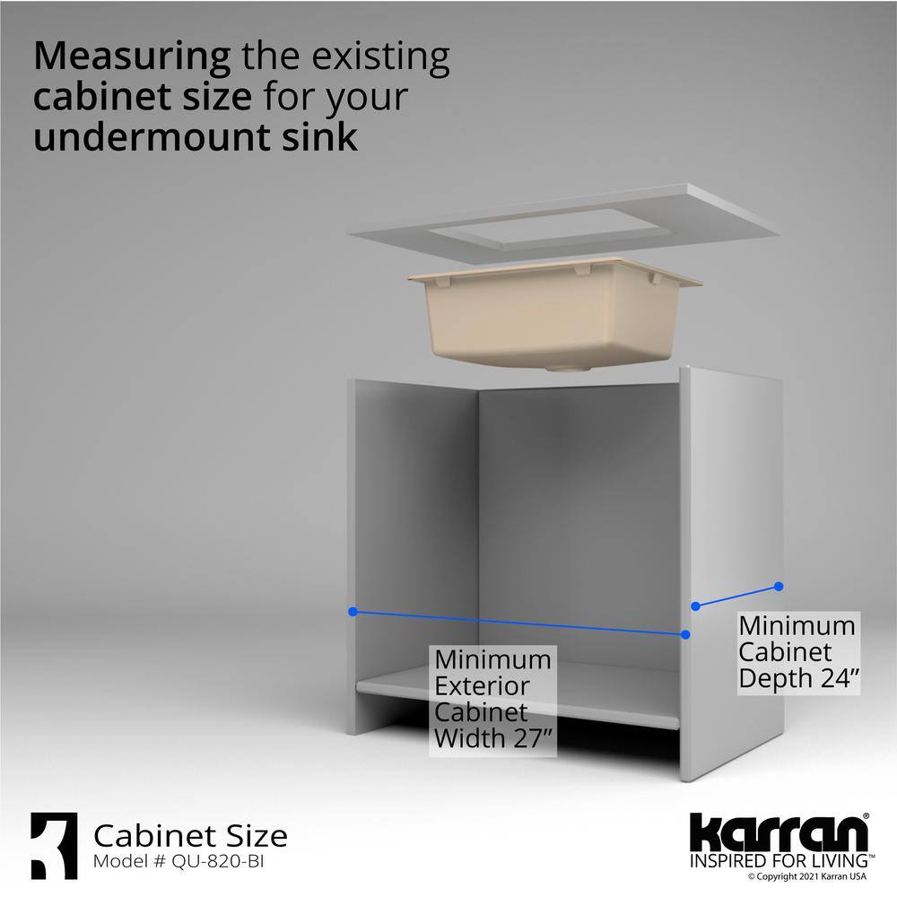 Bisque Quartz Composite Single Bowl Undermount Kitchen Sink