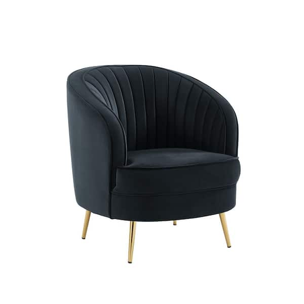 Black velvet 2025 tub chair