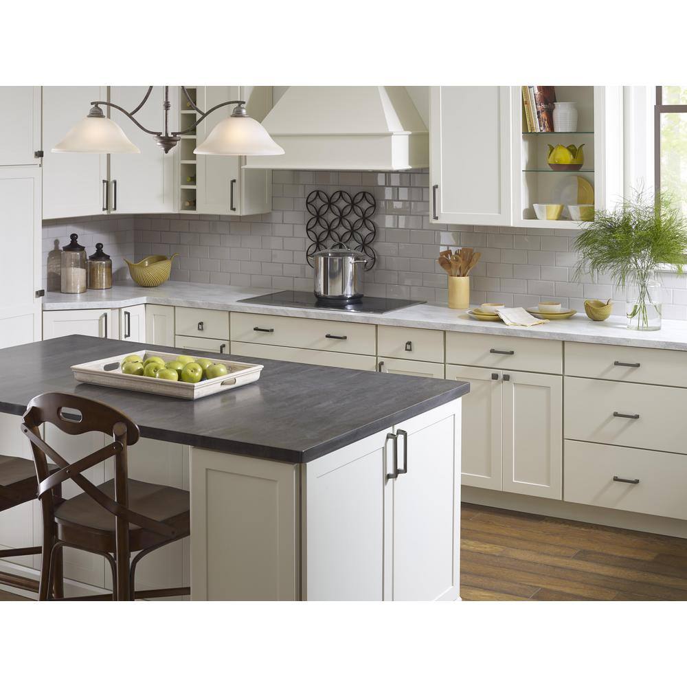 Gunmetal Square Modern Industrial Cabinet Knob with Mounting Hardware
