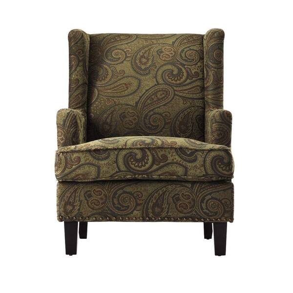 Unbranded Vincent Neptune Fabric Wing Back Arm Chair