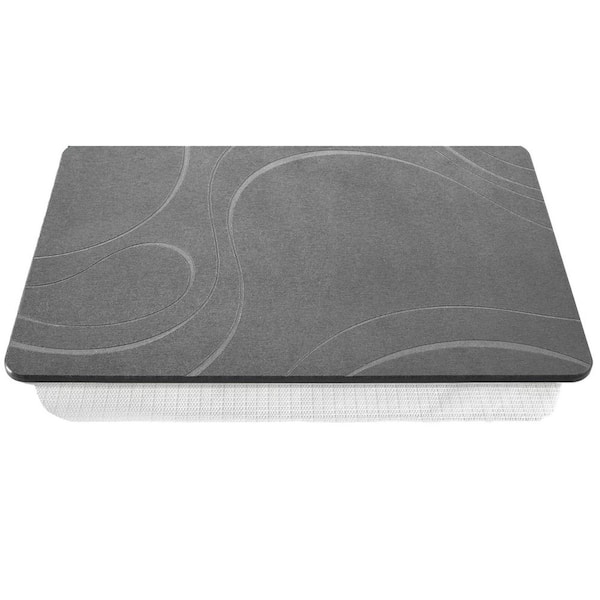 Extra Large Stone Bath Mat, Quick Drying, Non-Slip, Dark Grey, 31.5 x 19.7