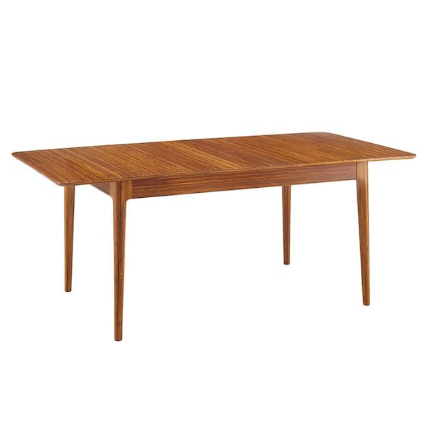 Bergen Copper Bamboo 36 in. 4 Legs Extension Dining Table