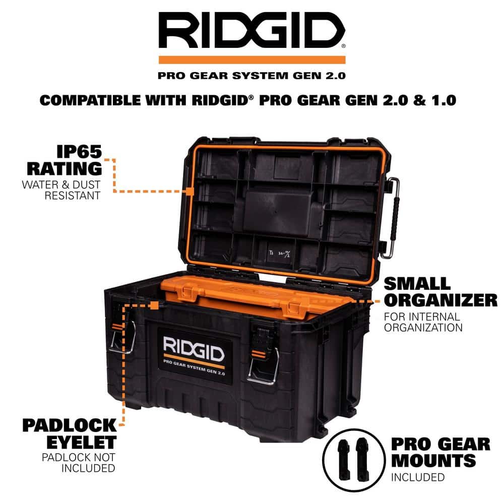 2.0 Pro 22 in. Gear System Rolling Tool Box and Tool Box - 2