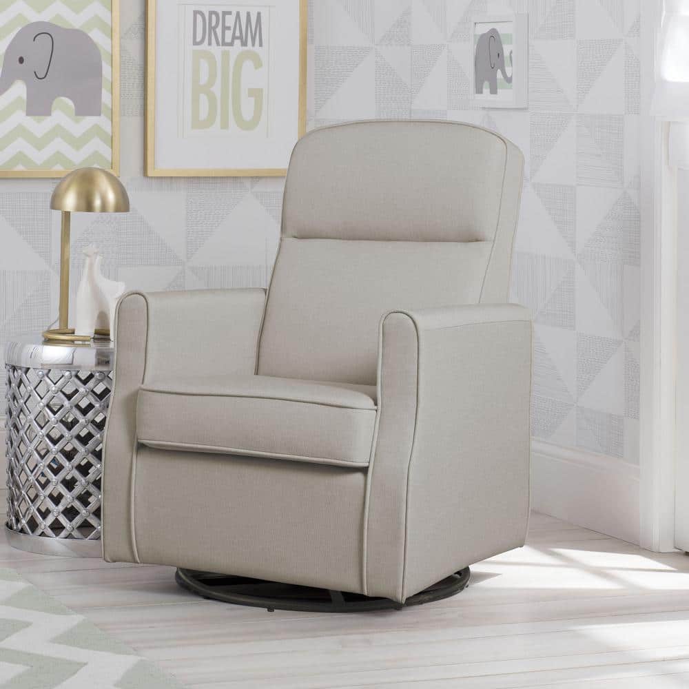 Taupe Blair Slim Nursery Glider Swivel Rocker Chair