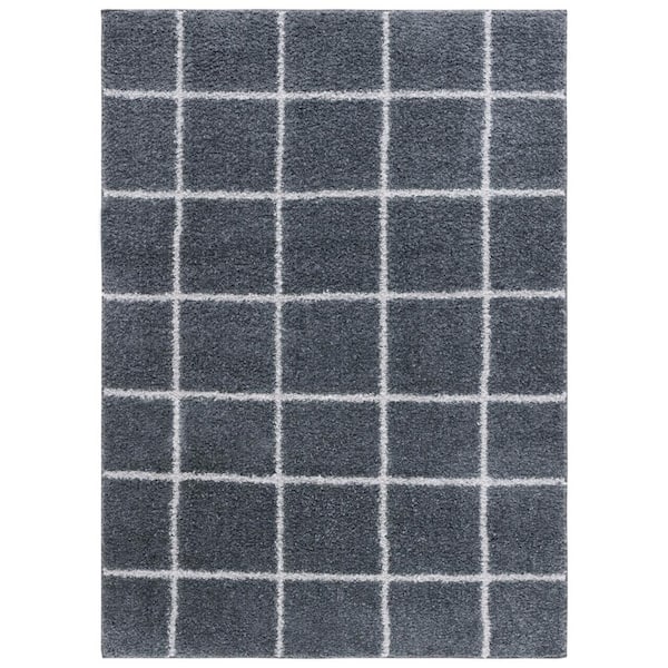 SAFAVIEH Norway Dark Gray/Light Gray 4 ft. x 6 ft. Plaid Area Rug