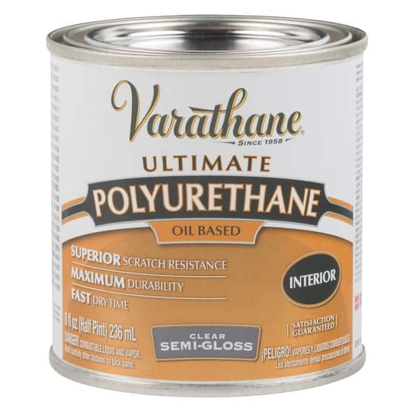 Varathane 8 oz. Clear Semi-Gloss Oil-Based Interior Polyurethane (4-Pack)