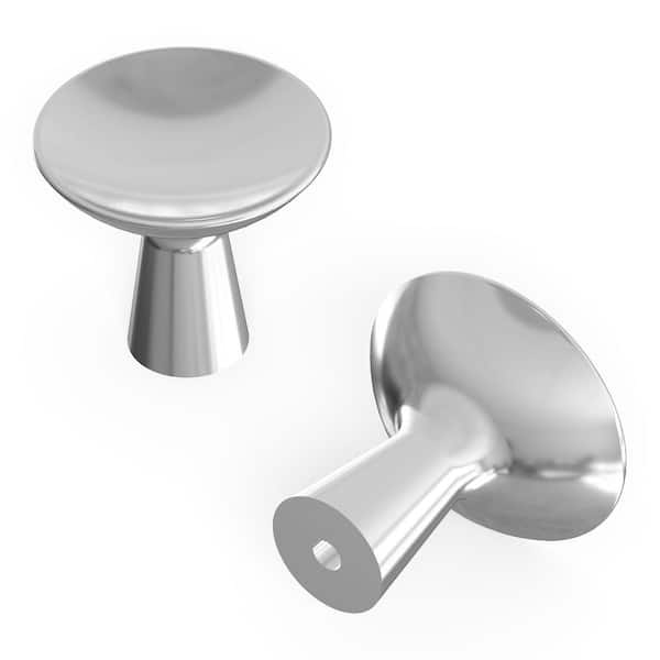 HICKORY HARDWARE Series Maven Collection Knob 1-1/4 in. Dia Chrome Finish Modern Zinc Cabinet Knob 1-Pack