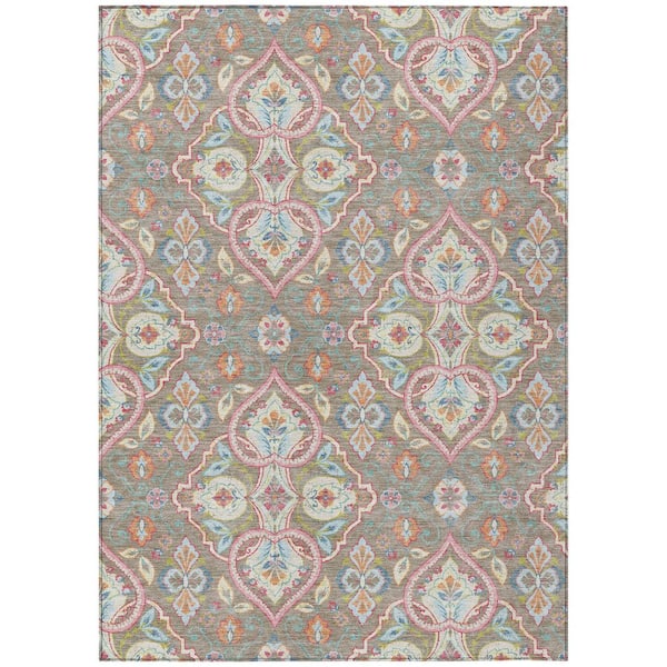 Addison Rugs Chantille Machine Washable Indoor/Outdoor Abstract ACN2207 Taupe 9 ft. x 12 ft. Area Rug