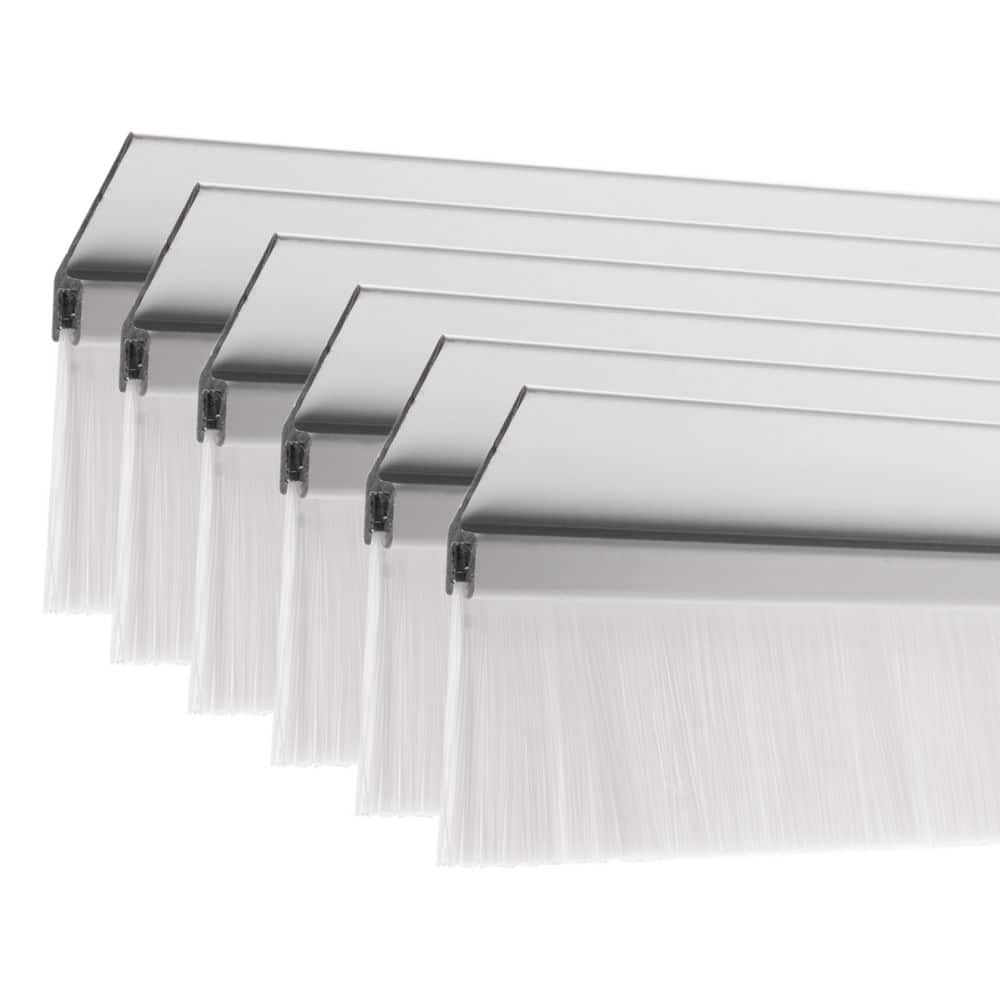 Garage Door Brush Weather Seal with Aluminum Retainers with 1 in. Brush wit