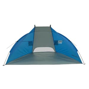 Outdoor Canopy Beach Shelter Sun Shade Tent with Carry Bag, Blue