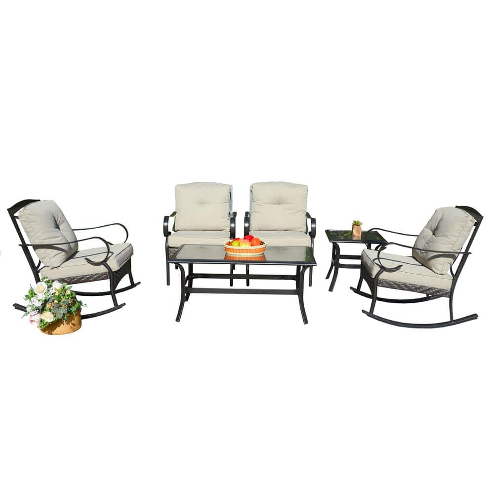 DIRECT WICKER Jessica 6Piece Wicker Patio Conversation Seating Set