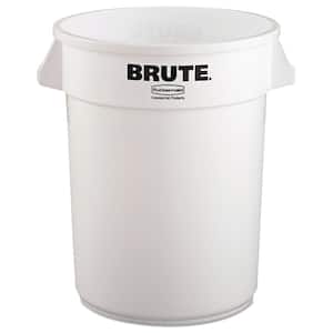 Brute 32 Gal. White Plastic Round Trash Can