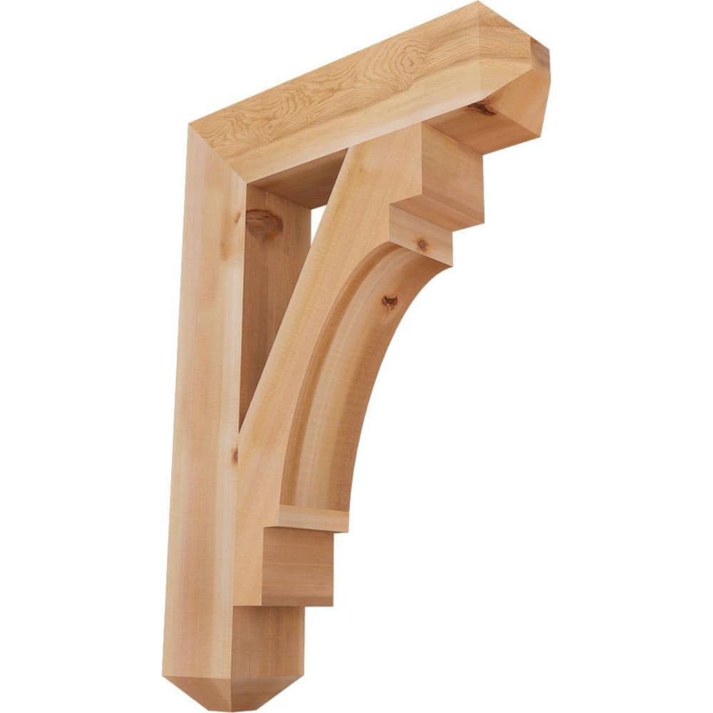 5.5 in. x 38 in. x 26 in. Western Red Cedar Merced Craftsman Smooth Bracket price history on PriceWatchPro