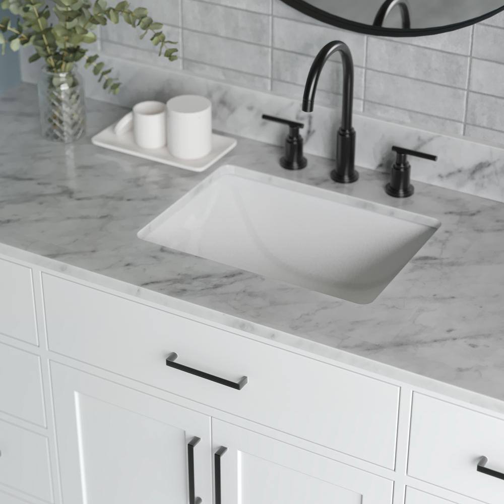Hepburn 61" White Marble Top Single Basin Vanity Set