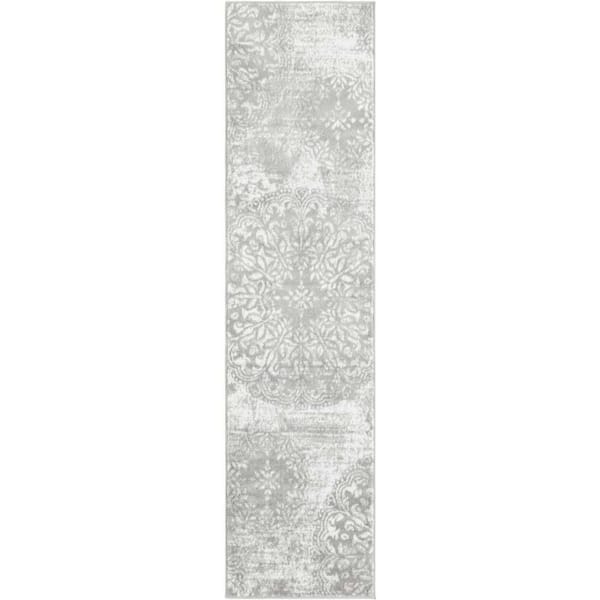 Unique Loom Sofia Grand Light Gray 2 ft. x 8 ft. Area Rug