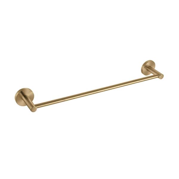Bathroom Accessories 17.68 in. Wall Mounted Towel Bar in Brushed Brass