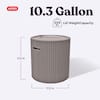 Keter Cool Stool with dimensions and capacity labels