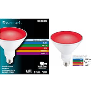 90-Watt Equivalent PAR38 RGB Multi-Color Non-Dimmable Flood LED Light Bulb with Selectable Color (1-Pack)