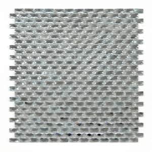 Reflections Clear Crystal Brick Mosaic 12.20 in. x 11.22 in. Diamond Cut Glass Decorative Wall Tile (10.46 sq. ft./Case)