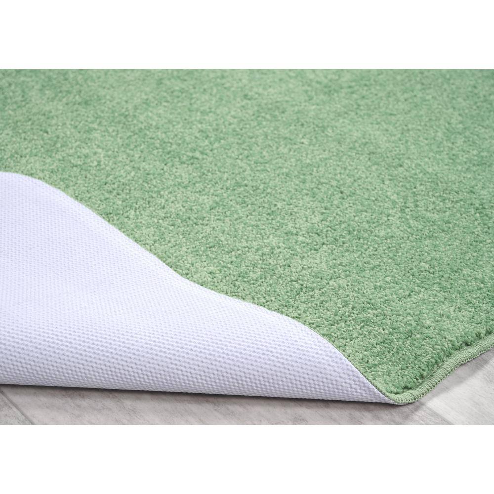 Deep Fern Green Plush Polypropylene Bath Rug Set