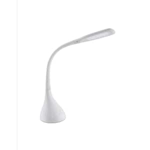 11.25 in. LED Creative Curves White Desk Lamp