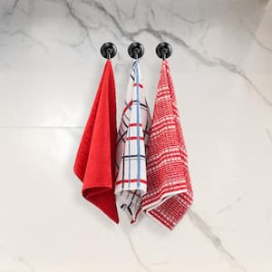 Cotton Classics 100% Cotton Red Plaid Kitchen Towel (Set of 3)
