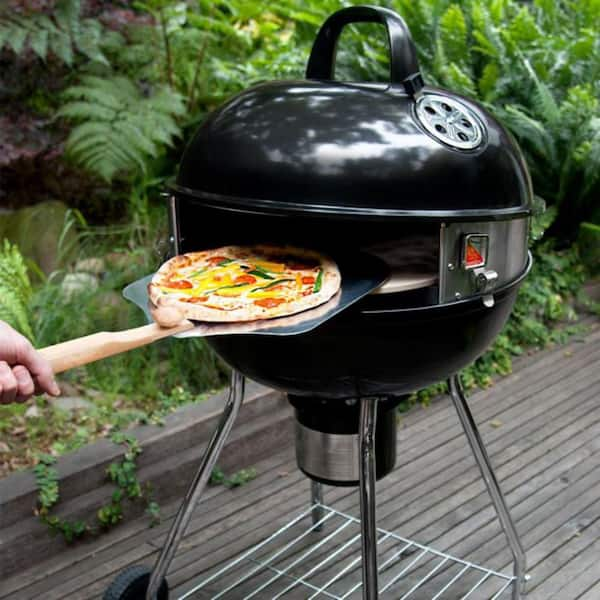 gas bbq kettle with pizza oven and rotisserie