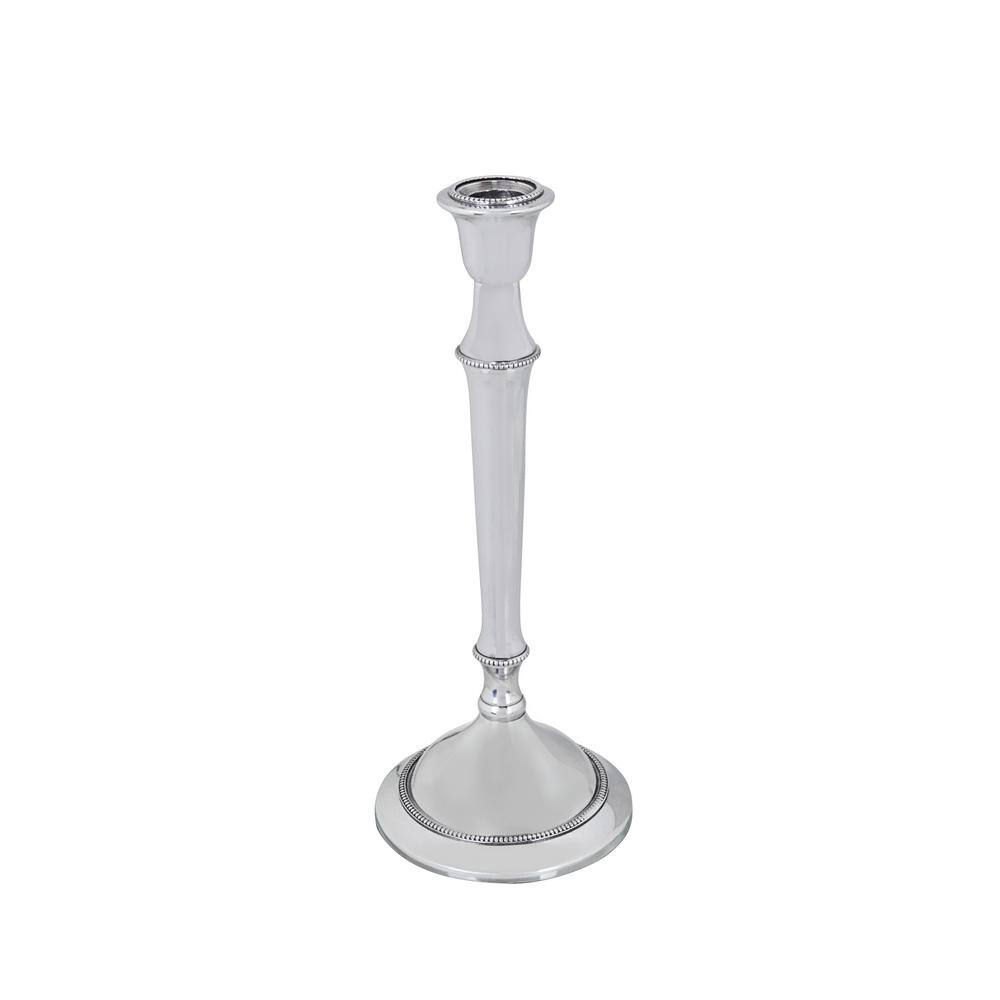 Nickel Aluminum 11.75" Tabletop Christmas Candlestick Holder