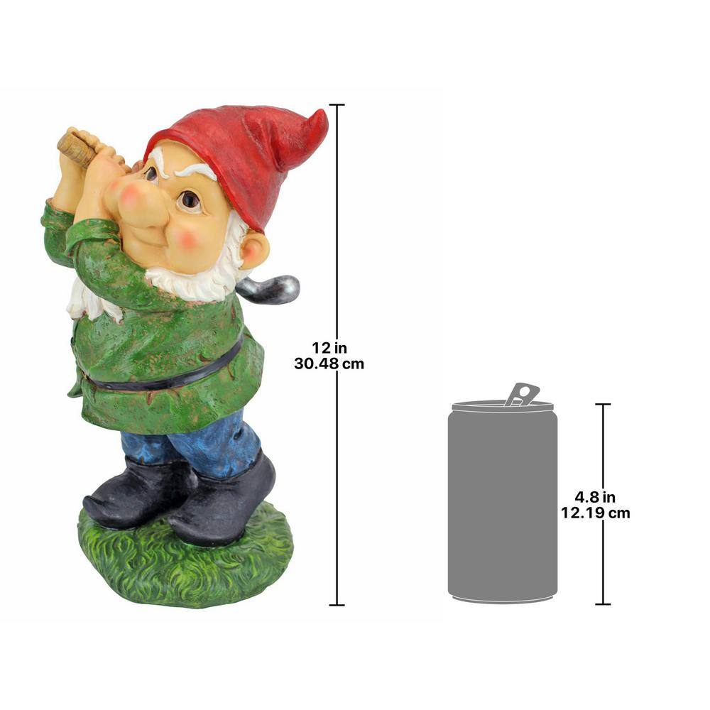 Bogey Burt Garden Gnome Statue with Red Hat and Green Coat