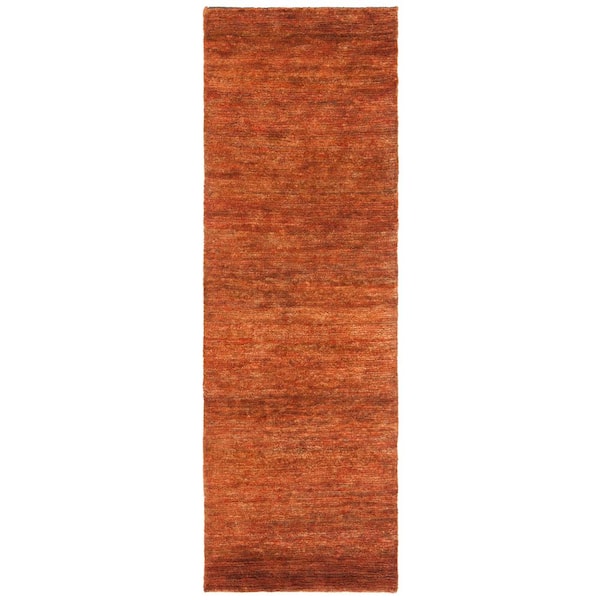 SAFAVIEH Bohemian Rust 3 ft. x 12 ft. Solid Runner Rug