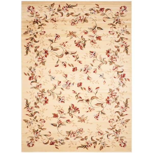 Lyndhurst Beige 9 ft. x 12 ft. Border Area Rug