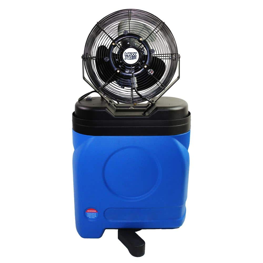 14 in. 3-Speed Portable Mid-Pressure Cooling Misting Personal Fan in Blue with 20 Gal. Water Tank price history on PriceWatchPro