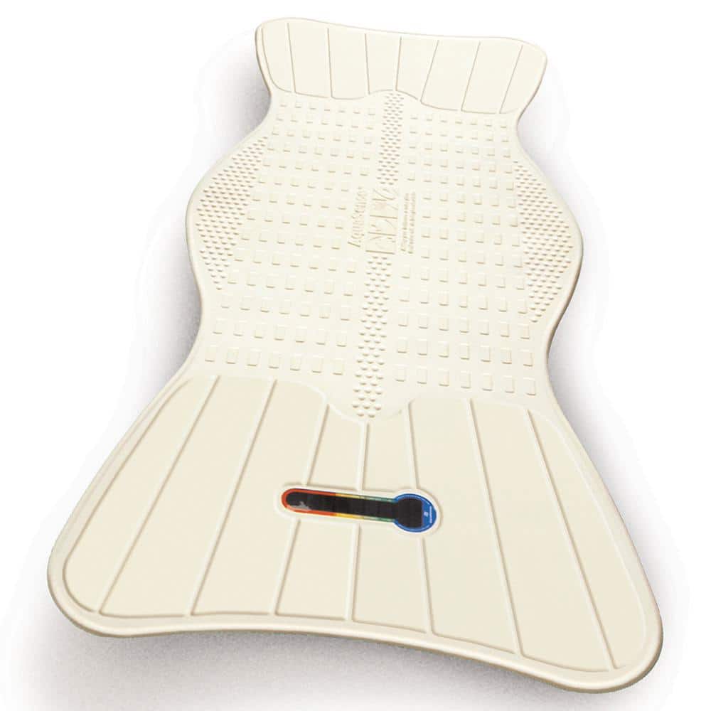 Aquasense 15 75 In X 31 5 In Non Slip Bath Mat With Built In Temperature Indicator In White 785 530 The Home Depot