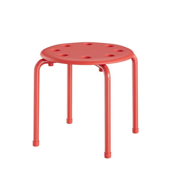 6-Pack 12 in. Stackable Plastic Stools for Kids Classroom and Daycare Chairs with Non-Slip Feet, Multi-Colored Seating